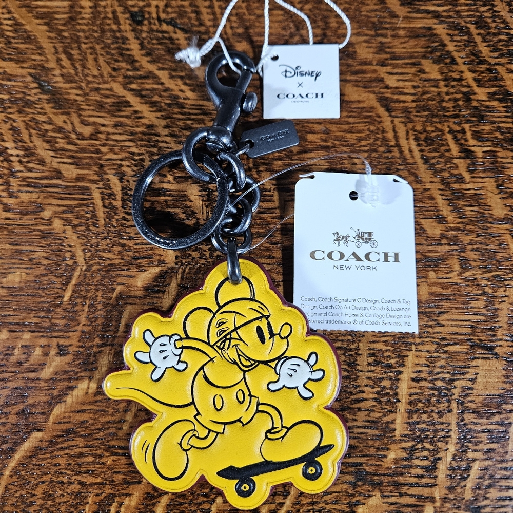Coach x Disney Skateboard Mickey Mouse Bag Charm NWT